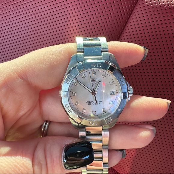 TAG HEUER Aquaracer Quartz watch with diamonds - Picture 3 of 14